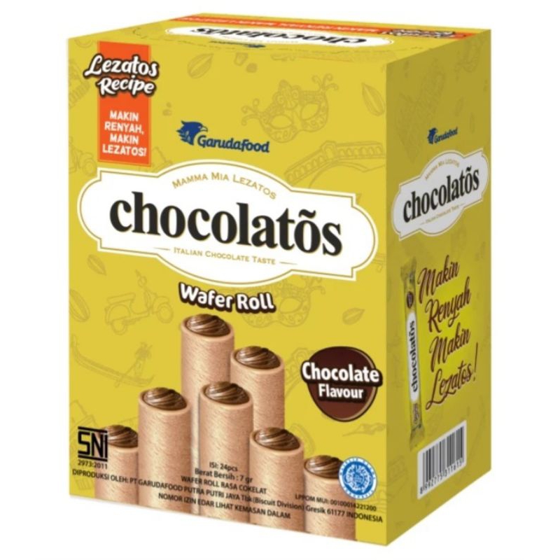 

Chocolatos Wafer Roll 1 Box ( 24 pcs ) 8gr