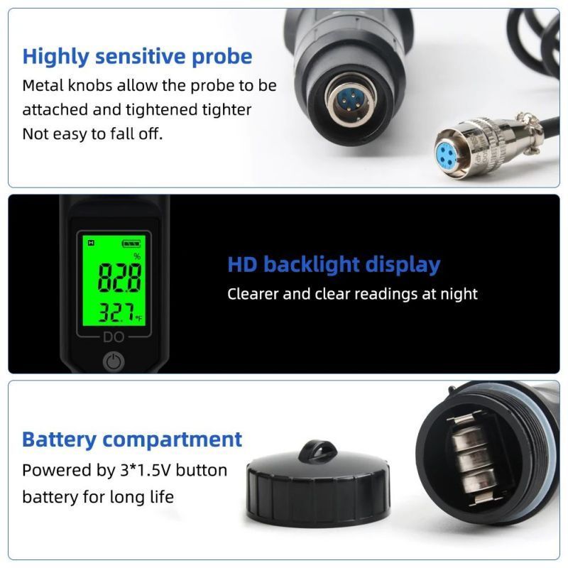 Do9100 Dissolved Oxygen Meter Alat Ukur Kadar Oksigen Air Dissolved Do Meter Oksigen Air Meter