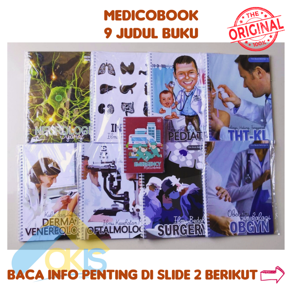 MEDICOBOOK LENGKAP - Buku Kedokteran - Dermatovenereologi - Emergency - Pediatri - THT - Interna - S