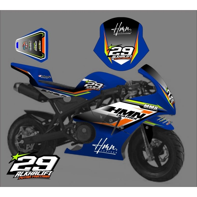 DECAL MINI GP POCKET STICKER MINI GP BALAP CUSTOM