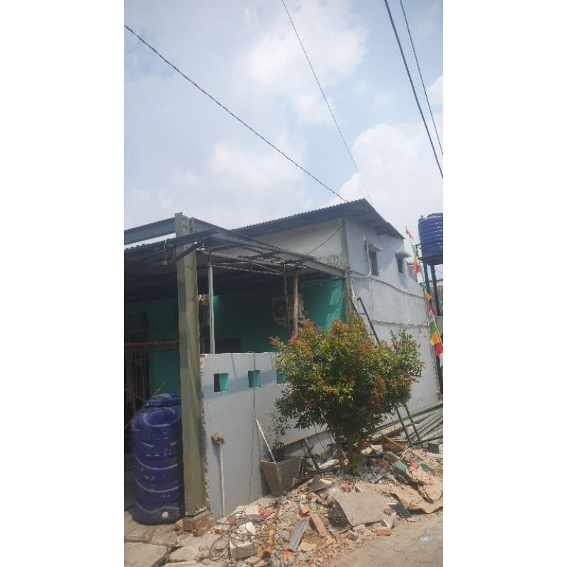 kanopi balkon,struktur baja WF