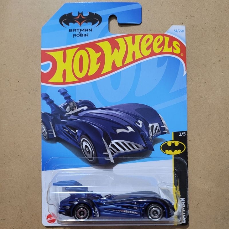 HOT WHEELS BATMAN&ROBIN BATMOBILE / BATMAN [ BLUE ] - MAINAN MOBIL ANAK