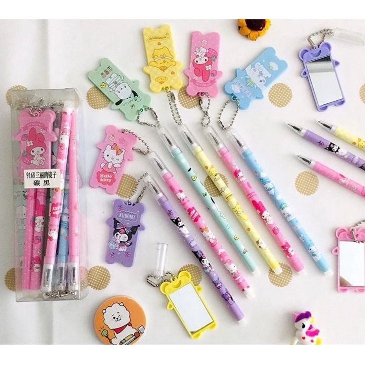 

CEPAT LUSINAN PULPEN SANRIO LOTSO PEN SKATEBOARD PEN SISIR PEN CERMIN