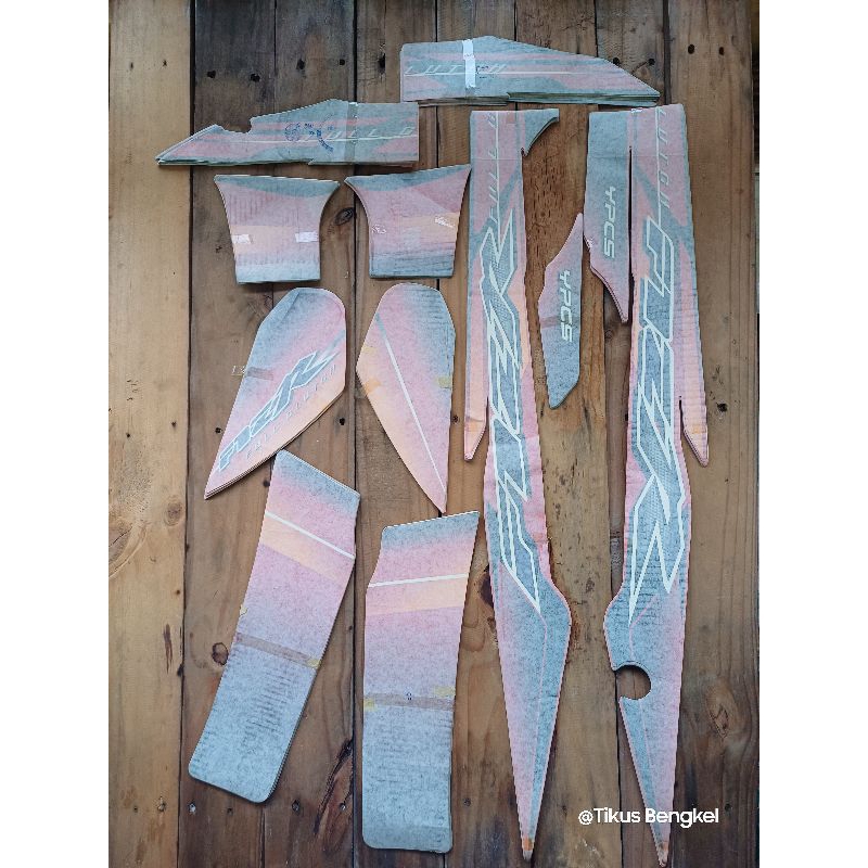 Striping Lis Body Decal Yamaha F1ZR FizR F1Z R Full Clutch Tahun 2003 2004 Hitam Orange Original Rit