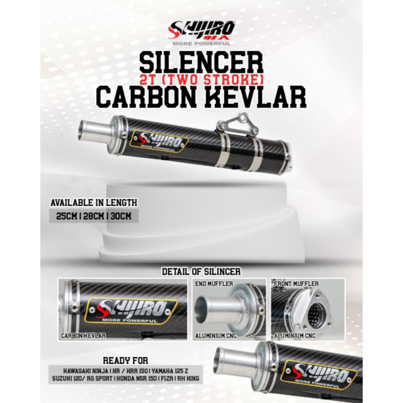Silencer Only 2 Tak Tipe Carbon Shijiro