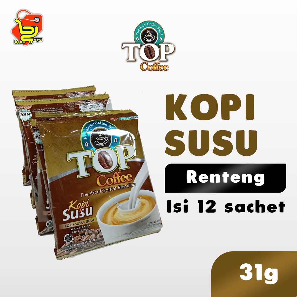 

TOP Coffe Kopi Susu 31 g Renteng Isi 12 Sachet