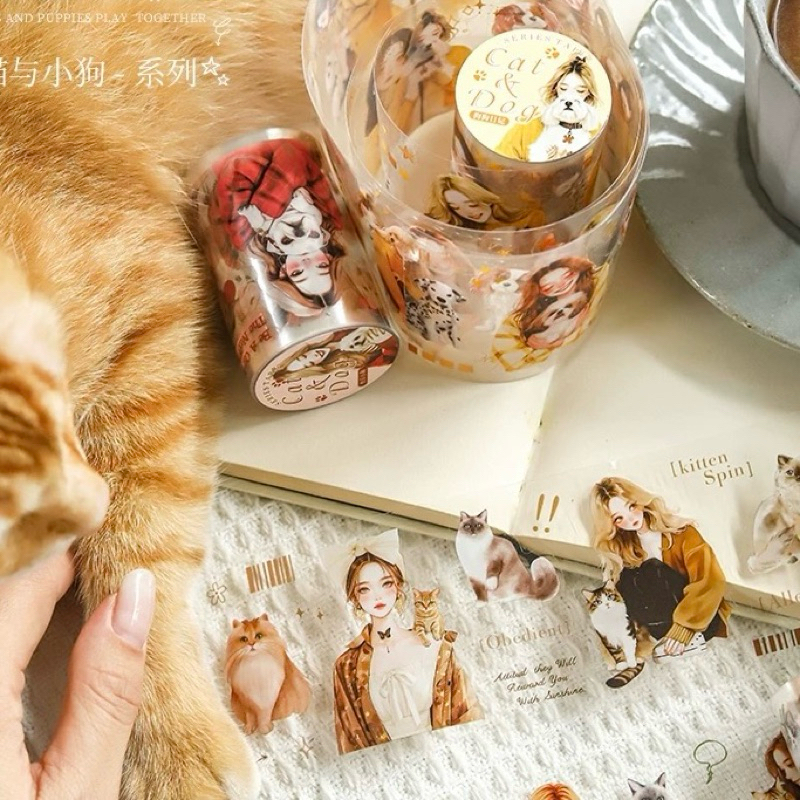 

{ SAMPLE } GIRL CAT & DOG PET TAPE PER LOOP