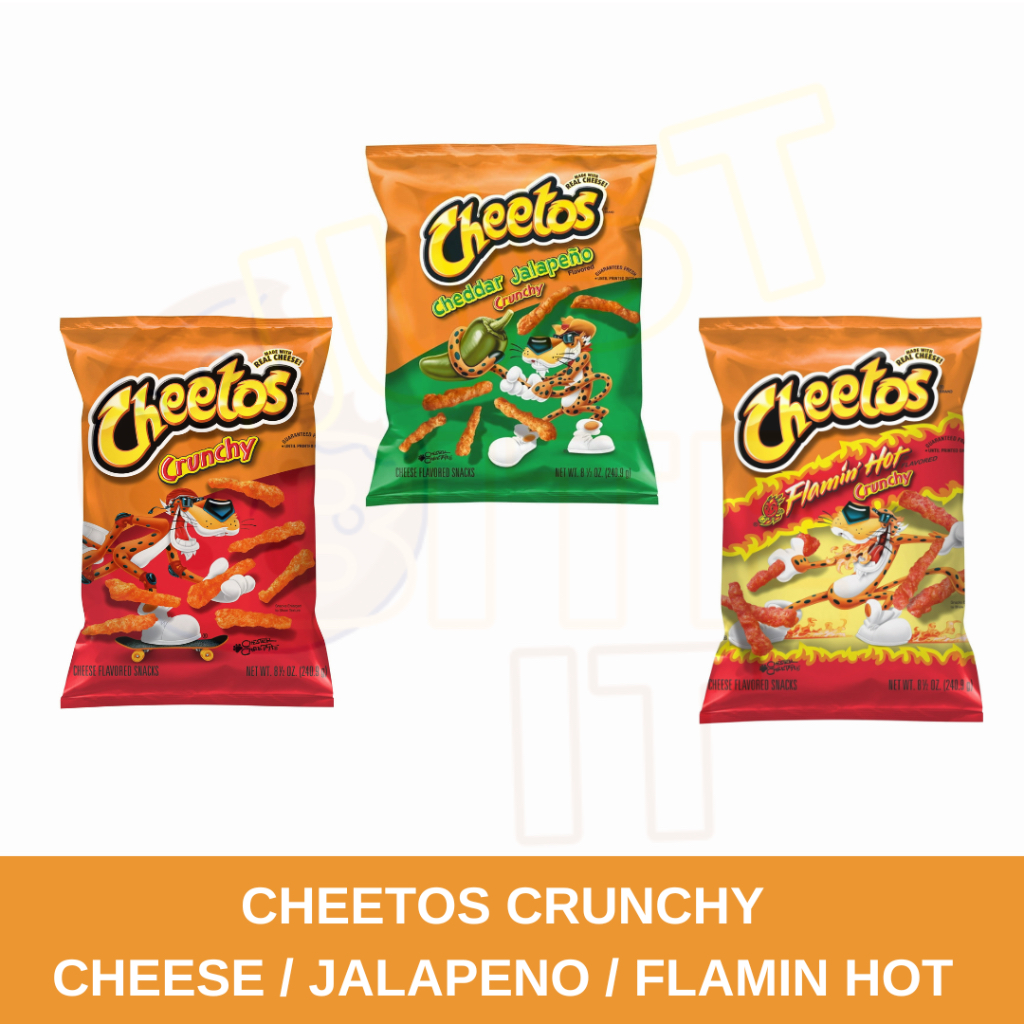 

CHEETOS CRUNCHY CHEESE / JALAPENO / FLAMIN HOT SNACK 8 OZ