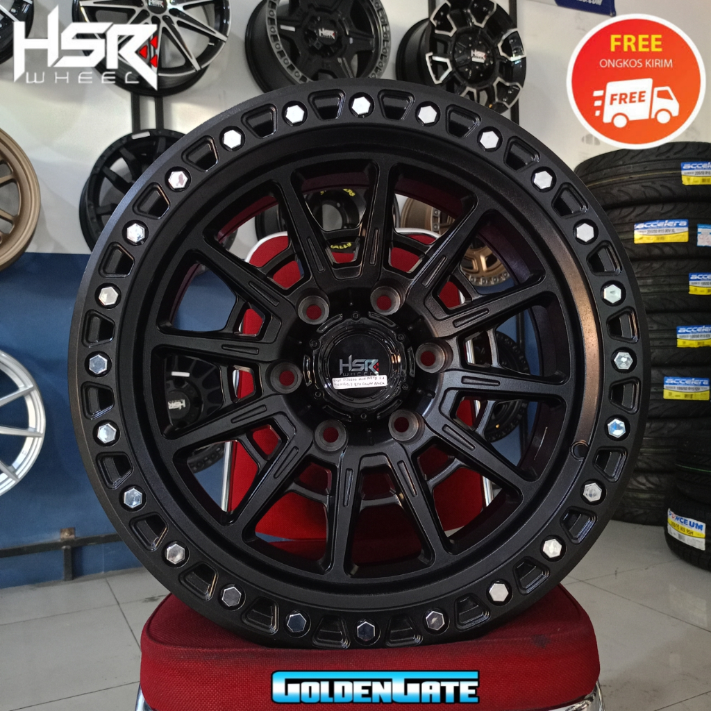 Velg offroad r17 6x139,7 hsr wheel cocok untuk Fortuner, Triton, Hilux, blazer dll