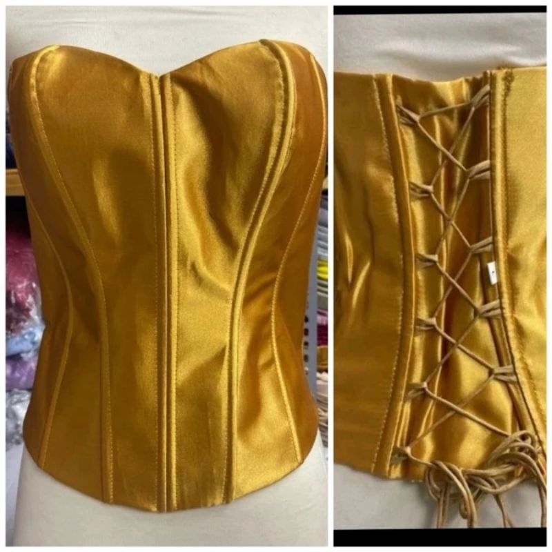 LONGTORSO SATIN BUSTIER/DALEMAN KEBAYA WANITA/BUSTIER WANITA 8 TULANG