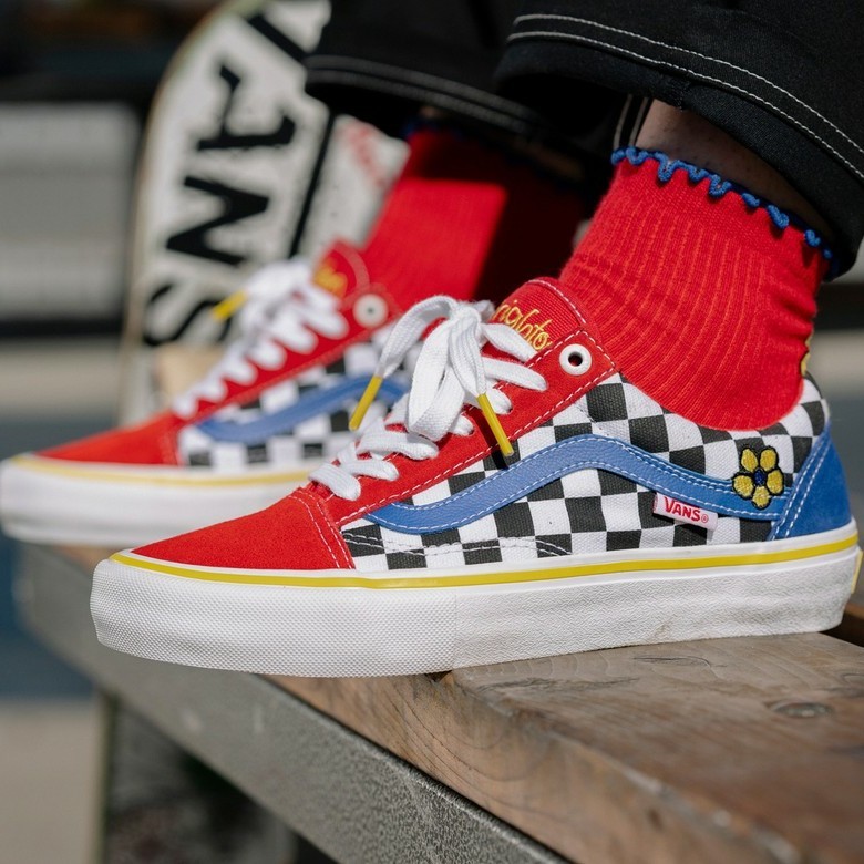 Vans Old Skool Pro x Brighton Zeuner Red Checkerboard Blue (DEFECT)