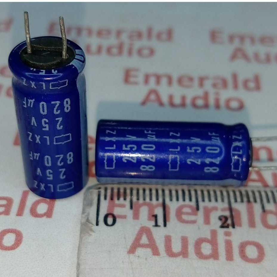 Elco 820uf 25v LXZ Series Tinggi dr Nippon Chemicon Jepang electrolitic capacitor 820uf 25v LXZ Nipp