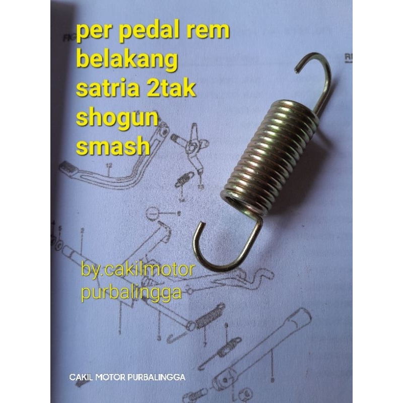 per pedal rem belakang suzuki satria 2tak ts 125 hiu lumba