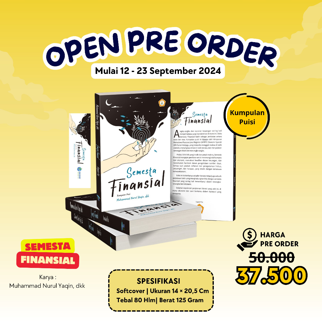 Buku Puisi Semesta Finansial - WAW Media || HMPM Ekonomi Syariah FEBI UIN SUKA || Puisi Berbahasa Ek