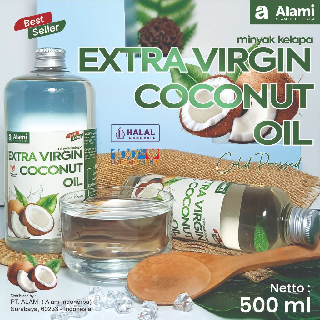 

Alami Extra Virgin Coconut Oil VCO 500ml | Alami Minyak Kelapa Murni VCO 250ml Organik Premium