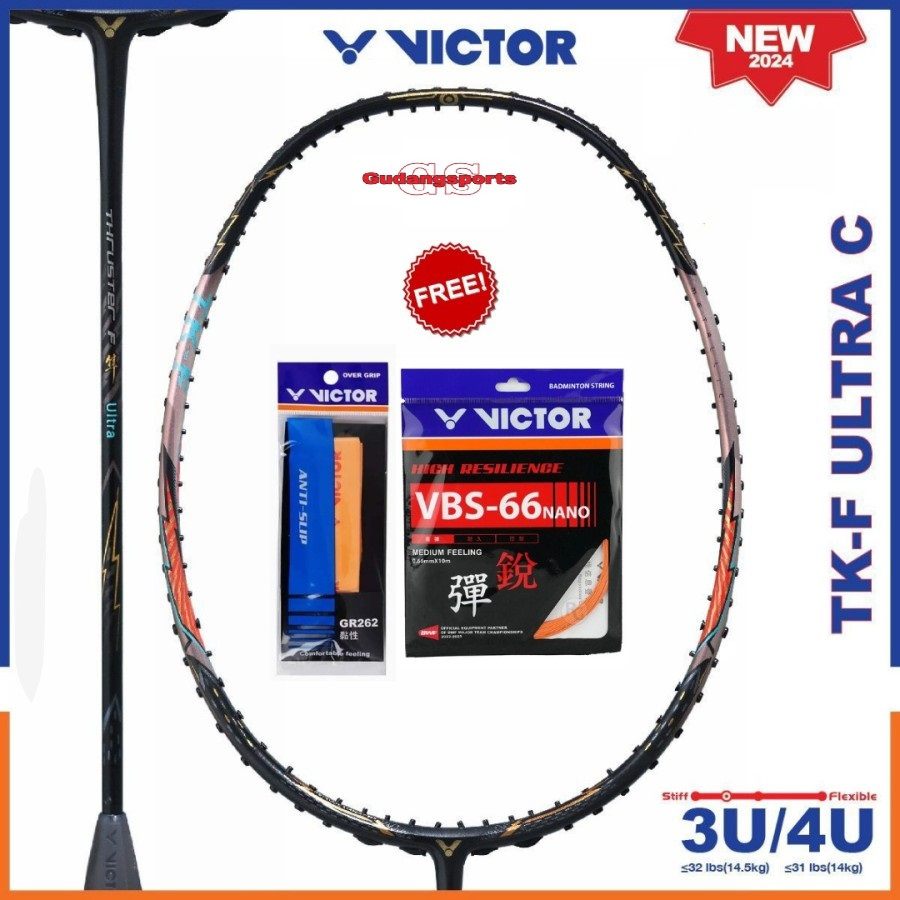 New Raket Badminton Victor Thruster Falcon  Ultra C / THRUSTER F  ULTRA C / TK-F  ULTRA