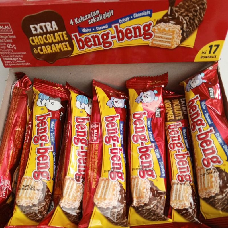 

[PROMO!!!] Beng-Beng Wafer Chocolate & Caramel 1 Pak isi 17 Bungkus