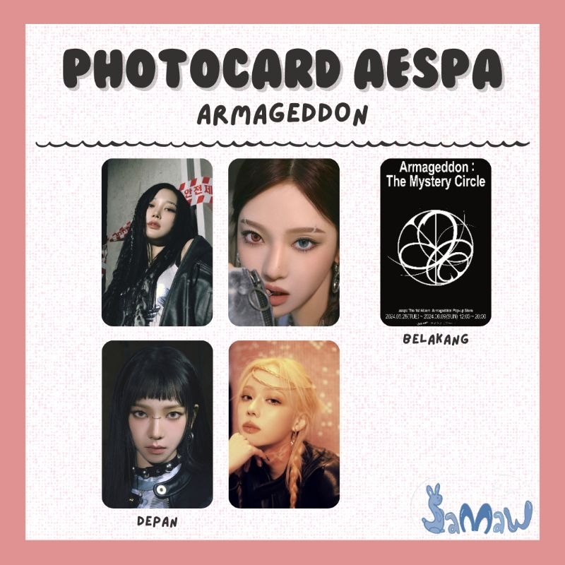 PHOTOCARD AESPA ARMAGEDDON SUPERNOVA