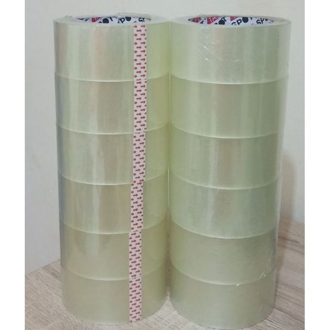 

Lakban OPP Tape Isolasi 45mm x 100yard - Paket 6 Pcs Warrna Bening