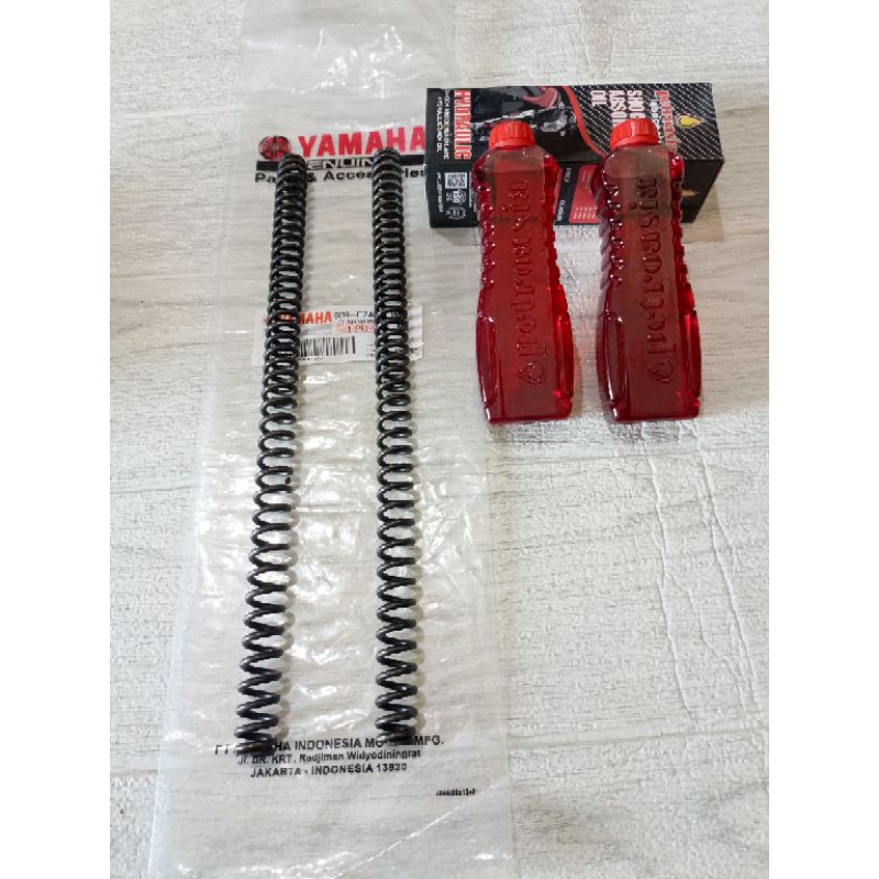 Per shock depan+oli shock yamaha vega zr vega rr jupiter z1 jupiter z robot x ride kode part(5D9)