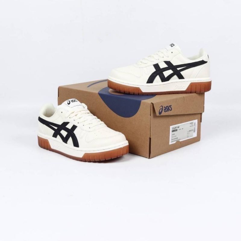 Sepatu Kets Asics Court MZ White Black | Brand New In Box | Proud Sneakers Official