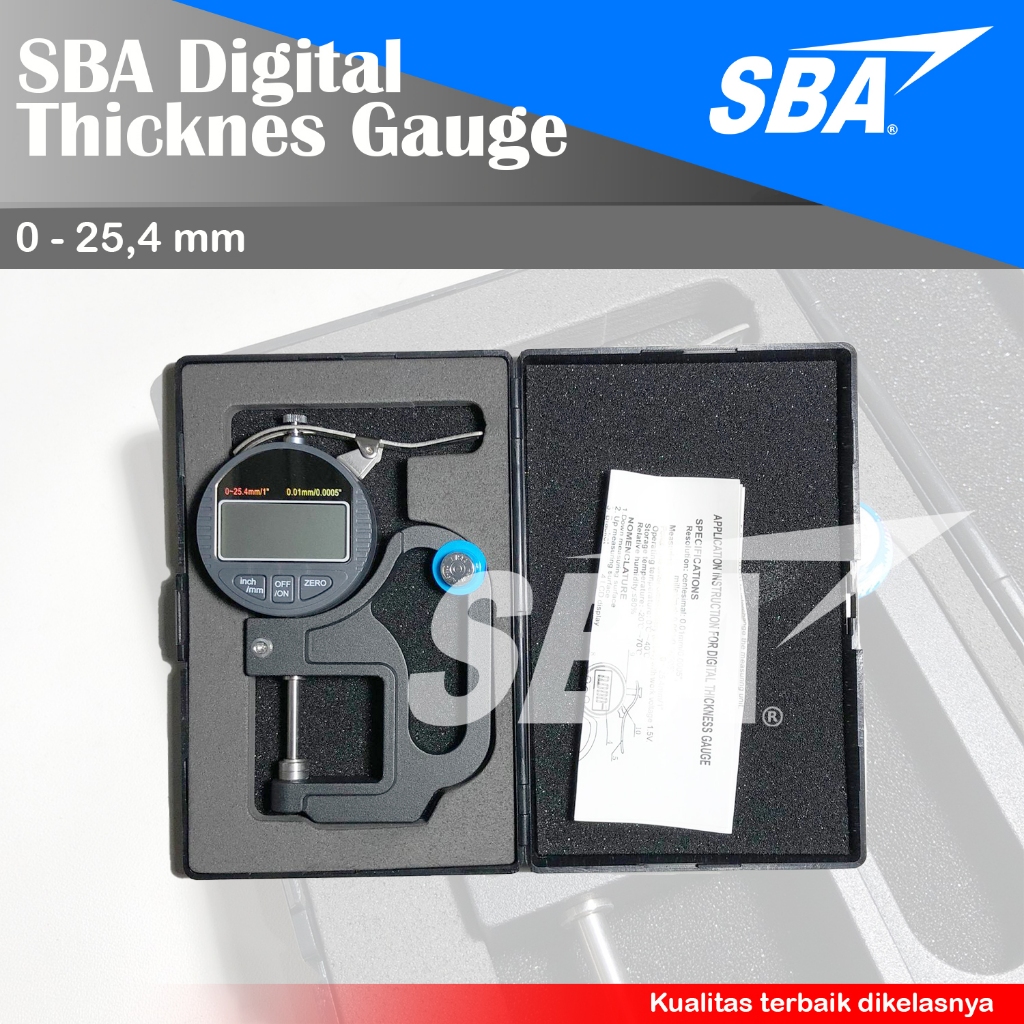 SBA Digital Thickness Gauge 0 - 25,4mm