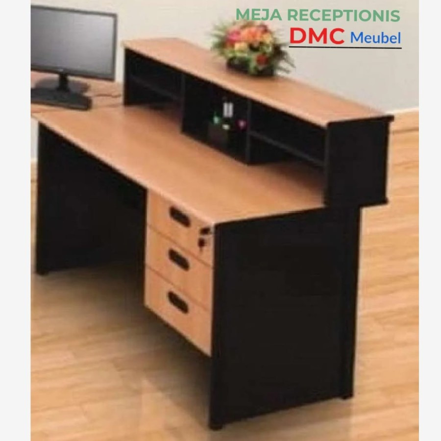Meja Receptionis Meja Kasir 120 cm Meja Counter Meja Kantor 120 MP 120 + MP H03 EXPO