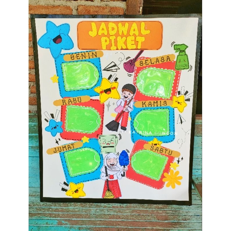 

Jadwal Piket Permanent Handmade (Bisa Request) | HIASAN KELAS DEKORASI KELAS POSTER PIKET KELAS