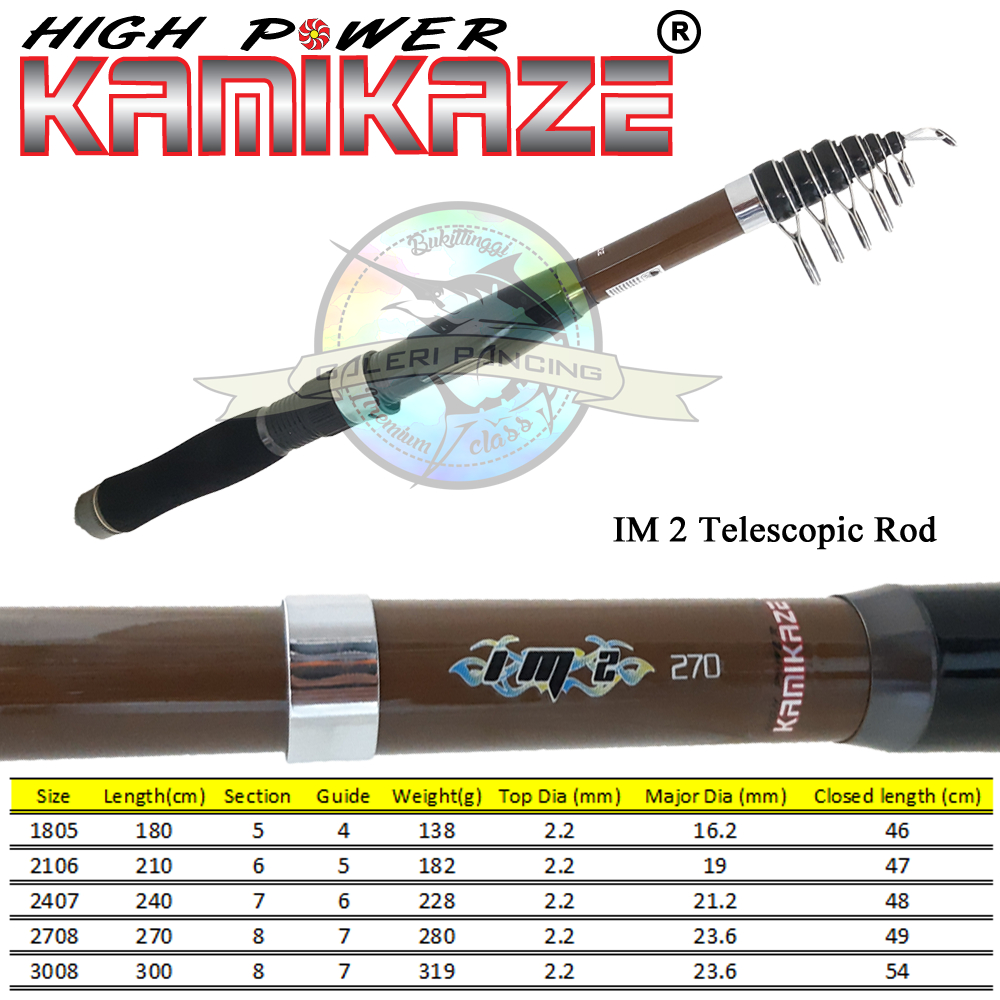 Joran Pancing Antena Telescopic Kamikaze IM2 180 210 240 270 300