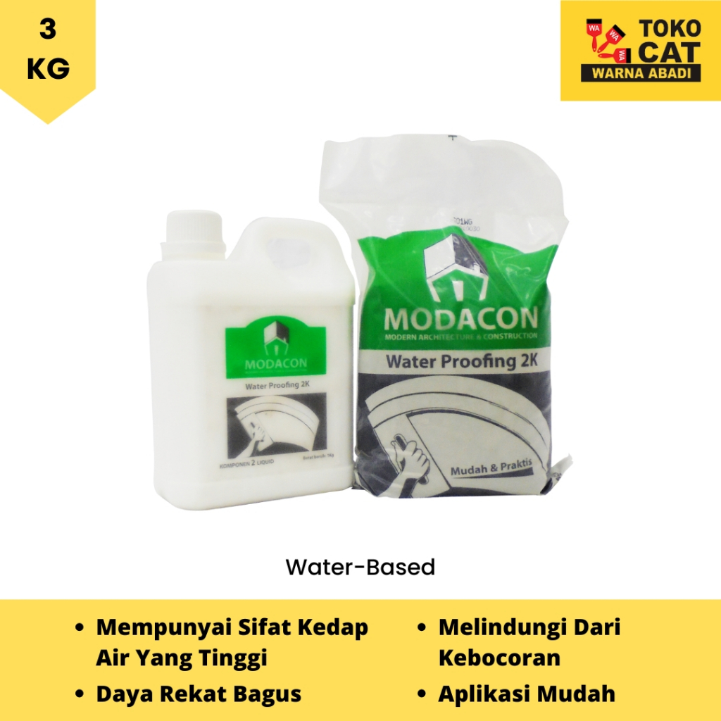 Modacon Waterproofing Anti Bocor 3 kg Set (Cairan & Semen)