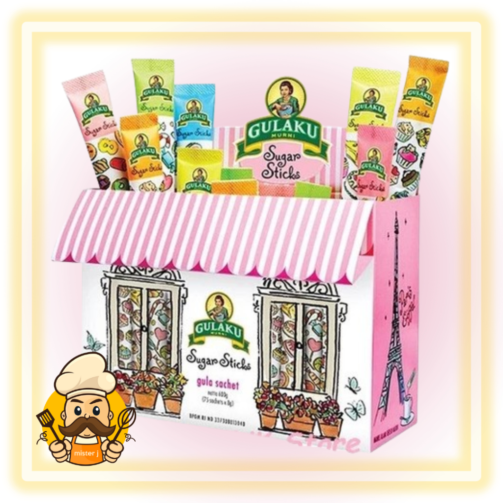 

Gulaku Box | Gulaku Stick Sachet Isi 75 Sachet | GULAKU STIK | Gulaku Sugar Stick 1 Pack Kristal Putih 75 sachet @8gr