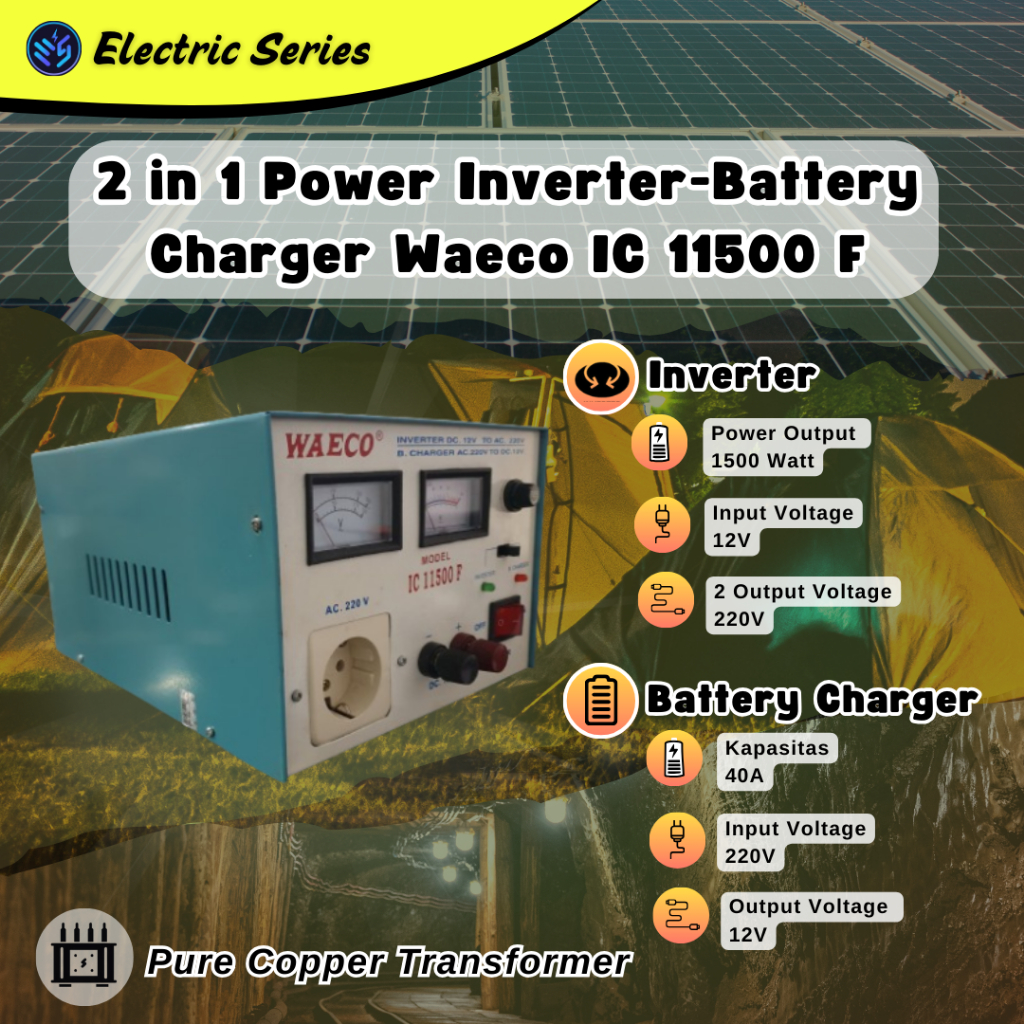 2 in 1 Inverter-Battery Charger Waeco IC 11500 F - 1500 Watt