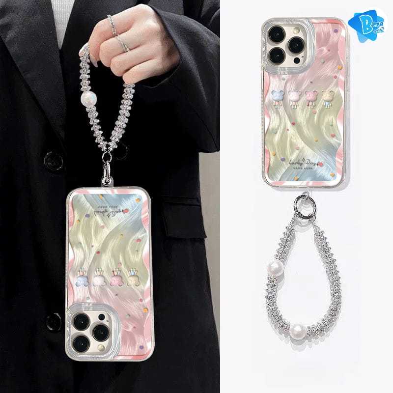 GL063 Gradient Feather Case Lucky Day With Charm Hardcase Casing Hp Compatible FOR XIAOMI REDMI NOTE