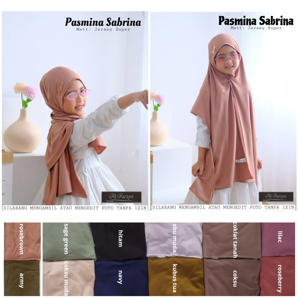 JILBAB PASHMINA INSTAN ANAK BELAKANG OVAL AL FAEZYA HIJAB