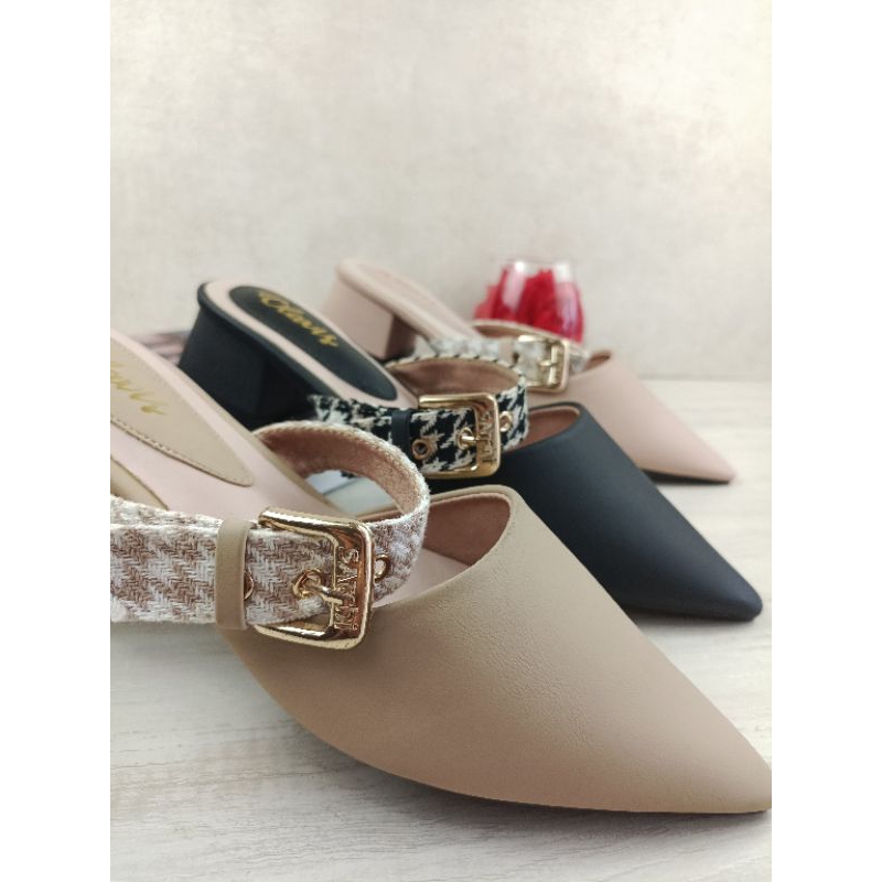 Olavis heels Mules cantik Import | Mules Tumit Tahu 3cm Import 951