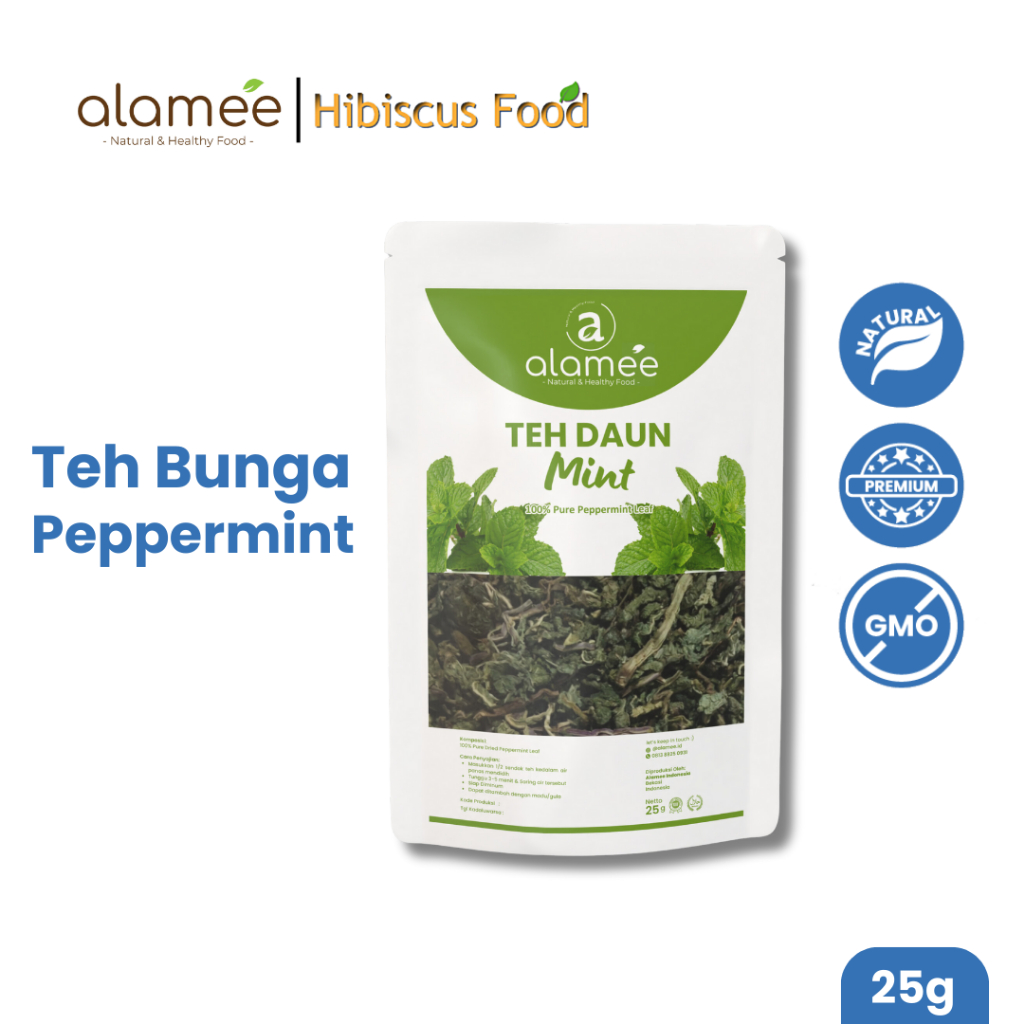 

ALAMEE Peppermint Tea Teh Daun Mint Organik Pappermint Papermint Kering Dried 25gr fresh and natural