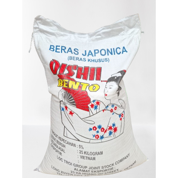 

Beras Jepang Sushi Japonica Rice OISHII BENTO kemasan repack 5kg