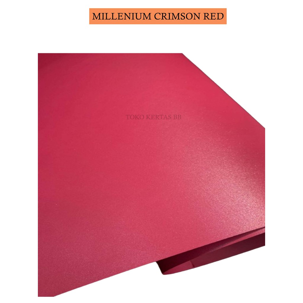 

KERTAS JASMINE / KERTAS MILLENIUM / WARNA CRIMSON RED 190 - 220 GSM UKURAN 79 X 109 CM , 1 PLANO