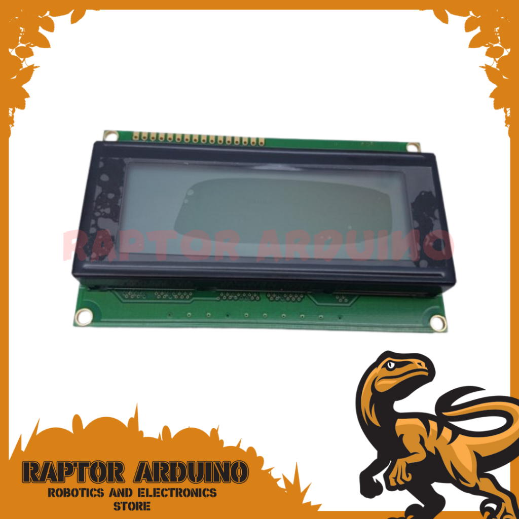 lcd character 2004 20x4 20*4 4x20 4*20 white backlight display putih