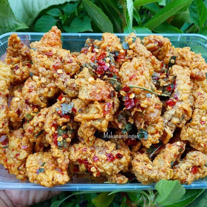 

Kulit Ayam Krispi Pedas Daun Jeruk 500gr Cemilan Makanan ringan