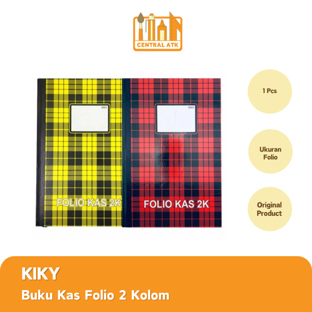 

BUKU HARDCOVER FOLIO KAS 2 KOLOM KIKY 100 LEMBAR