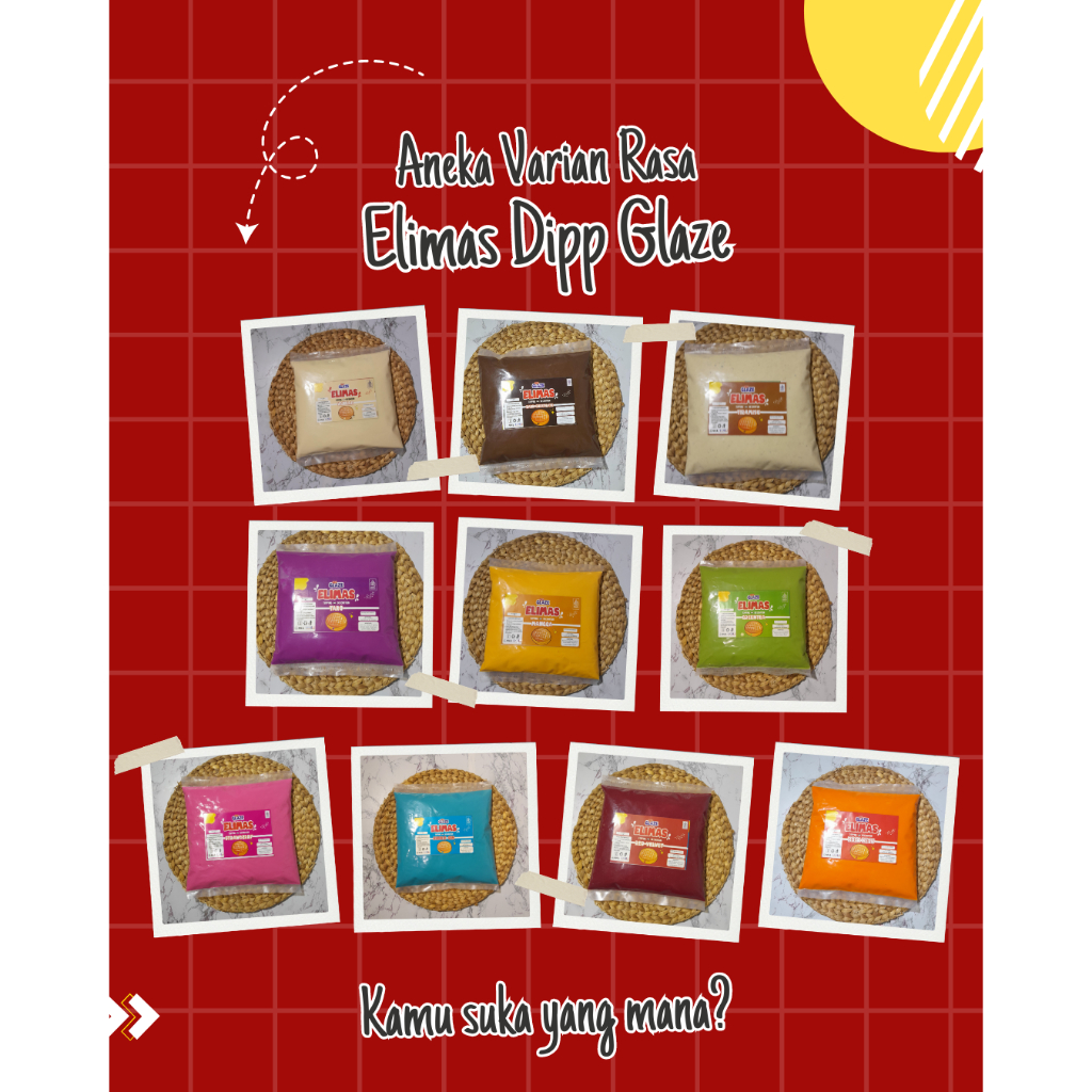 Maem_Yummy Elimas Dipp Glaze 1 Kg Ssa Topping Donat Varian Rasa
