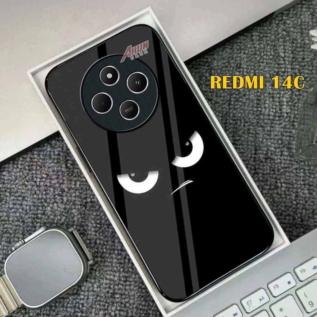 Softcase Glass Kaca Redmi 14C  - Casing Hp  Redmi 14C  - Case Hp Redmi 14C  - Softcase  Redmi 14C - 