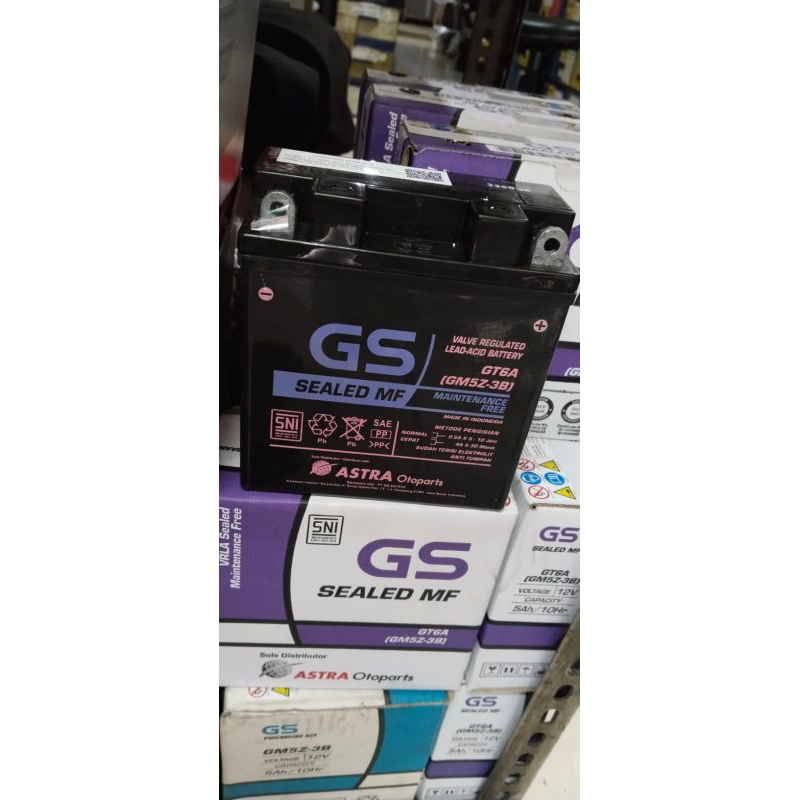 Aki motor GS Astra GT6A (Mio sporty.vega.jup z.grand.supra.fit new.smash)