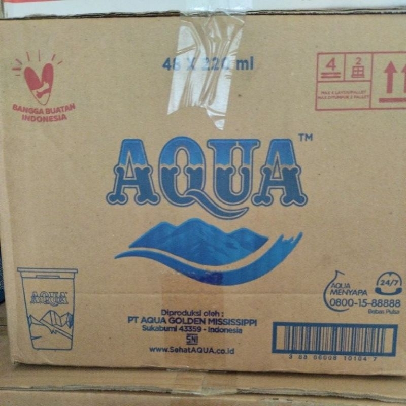 

Aqua kemasan gelas ( cup ) 48 x 220 ml