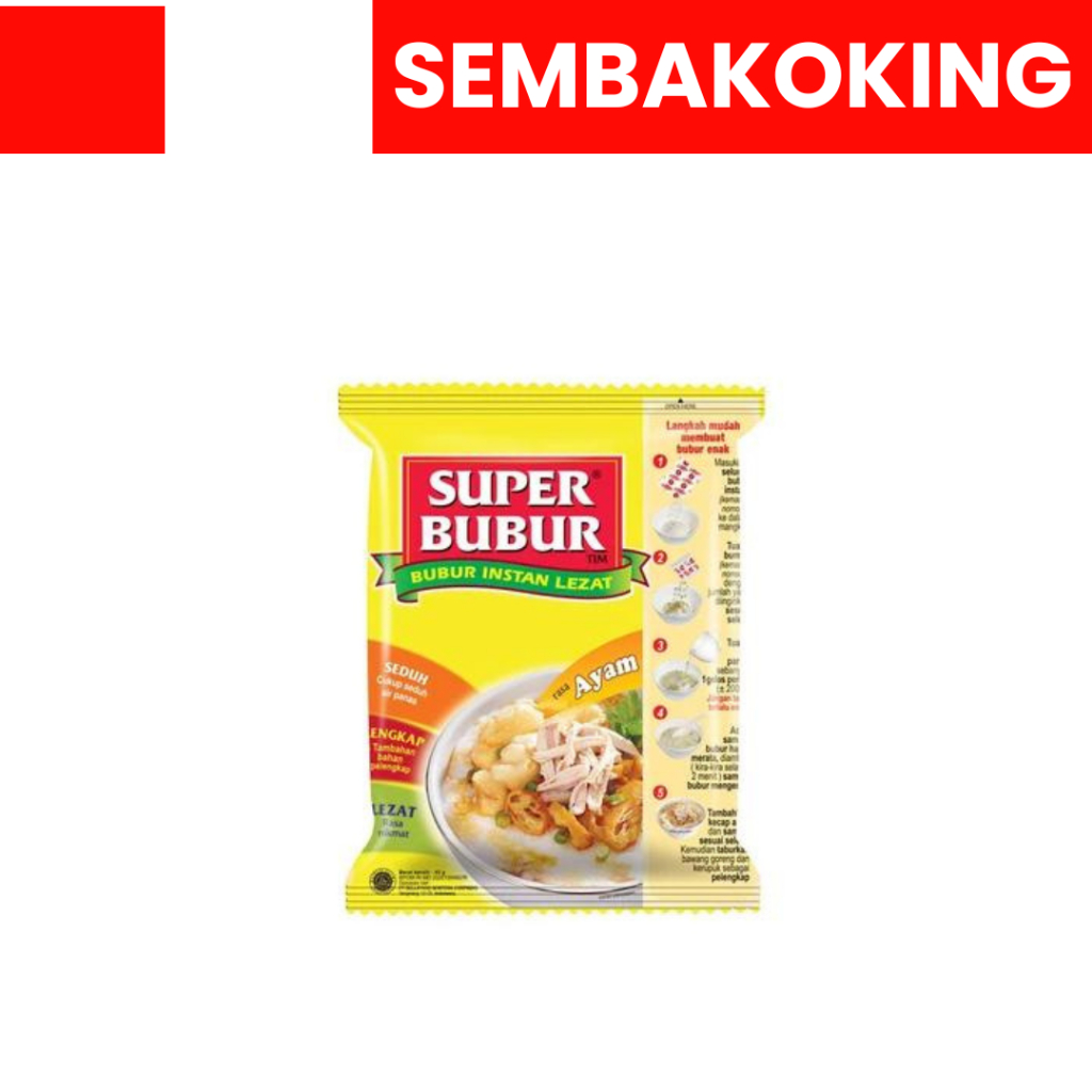 

SUPER BUBUR AYAM BUBUR INSTAN 45GR HALAL