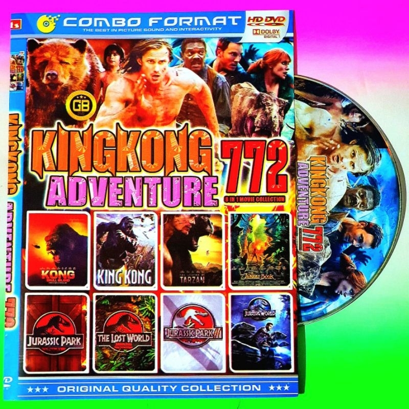 FILM ACTION-KASET KOLEKSI CAMPURAN 8 FILM KING KONG ADVENTURE-KASET FILM KINGKONG-FILM KINGKONG-FILM