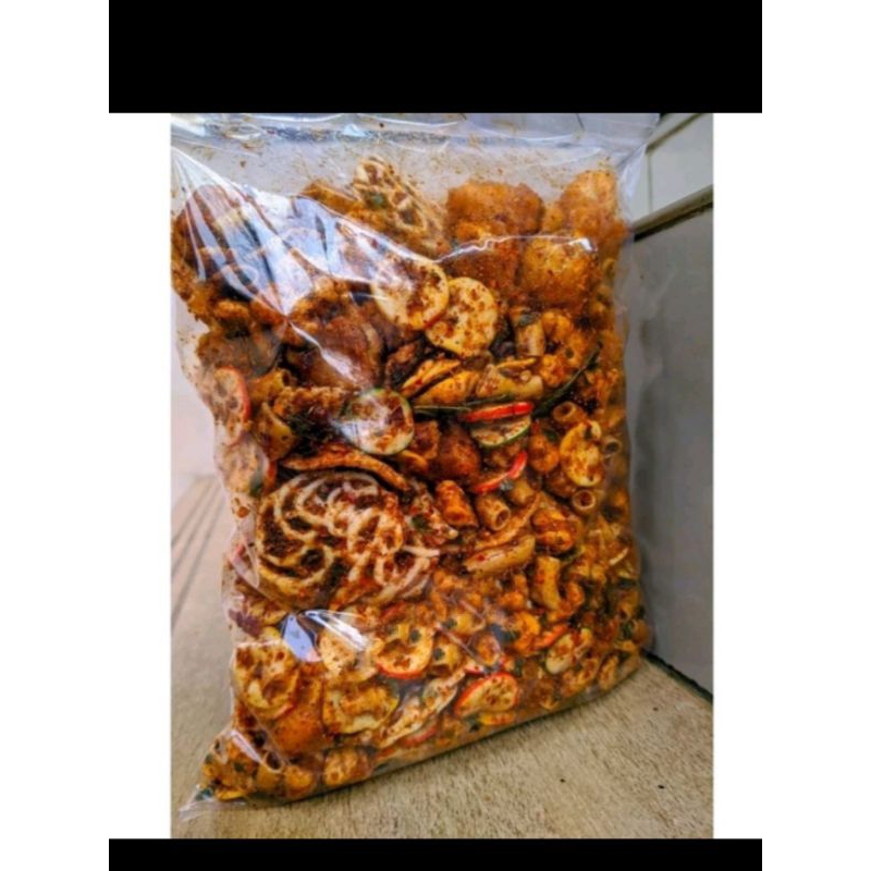 

seblak/mix/seblak/campur/viral/kerupuk/beton/jengkol/pedo/basreng/pedas/daun/jeruk/isi 500grm