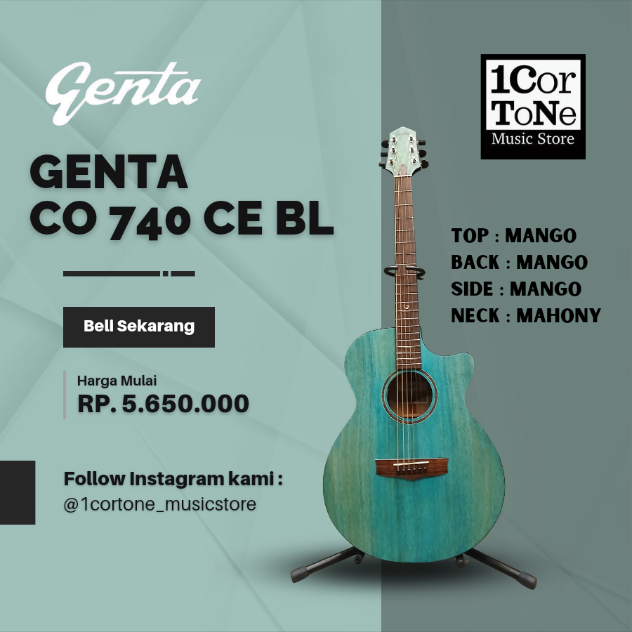 Gitar Akustik GENTA 740 CE BL