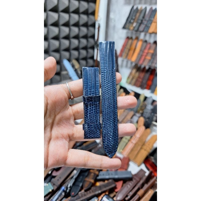 strap jam tangan lizard navy